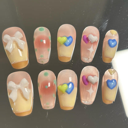 Candy Hearts (3D) - Nail Wave